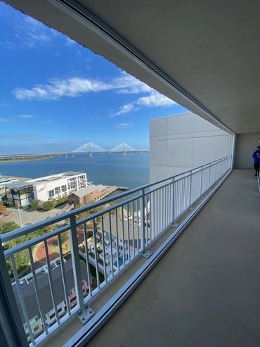 Commercial building storm protection, Condo patio protection, hurricane protection for condo