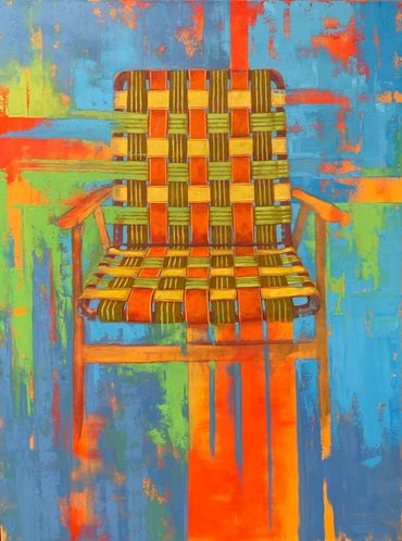 Beach chair, 1960, 1970, semi-abstract