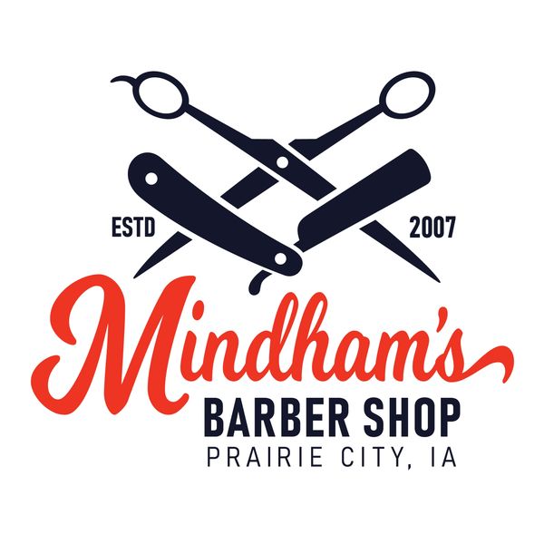Mindham's Barbershop logo design