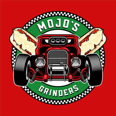 Mojo's Grinders food truck logo design