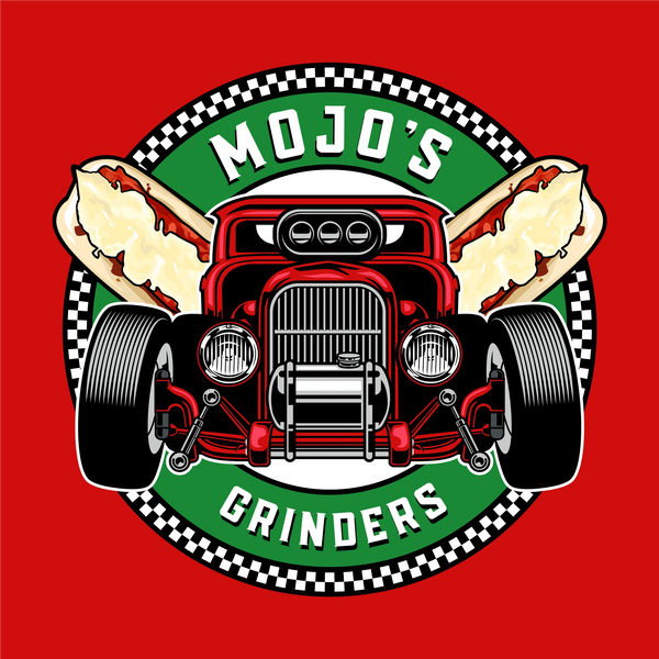 Mojo's Grinders food truck logo design