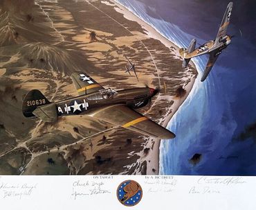 Painting signed by B. Davis Jr, H. Baugh, W. Campbell, C. Dryden, S. Watson, and L. Custis, et al.