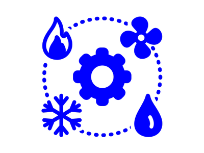 Blue icon image for HVAC