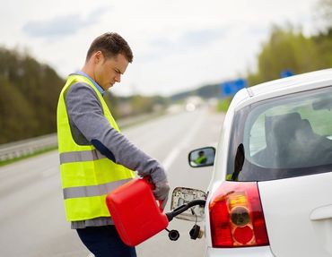 Emergency fuel delivery roadside assistance service.