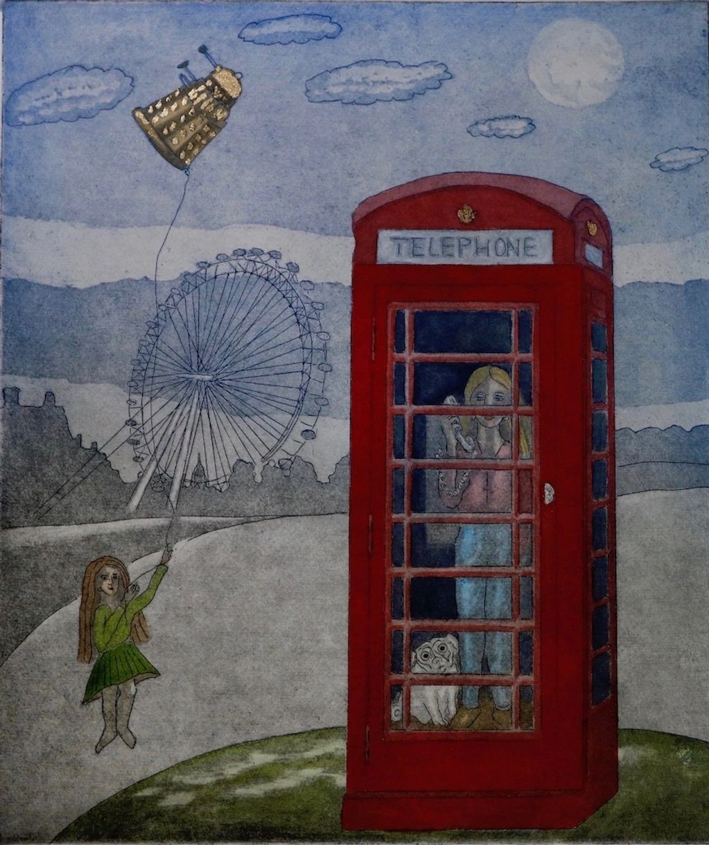 Red phone box, Dalek, Thames,