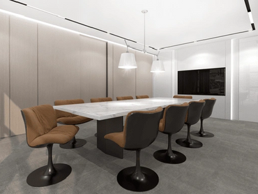 Corporate office interior design in Dubai with modern meeting room