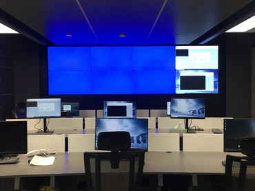 Corporate office interior design in Dubai with ergonomic furniture and modern security office