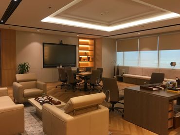 Corporate office interior design in Dubai with modern executive office.