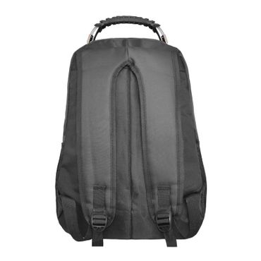 Visão traseira da mochila para notebook personalizada com alças traseiras acolchoadas e ajustáveis