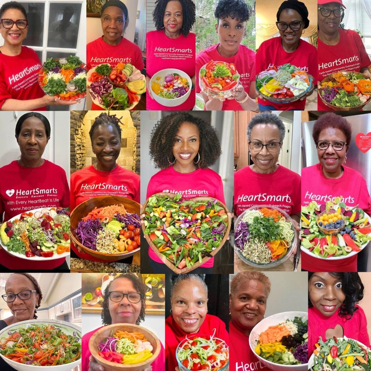 Dr. Naa-Solo Tettey and HeartSmarts participants Eat a Salad Program.