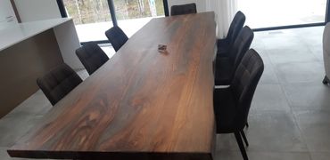 Table Rosewood gris live edge 118''