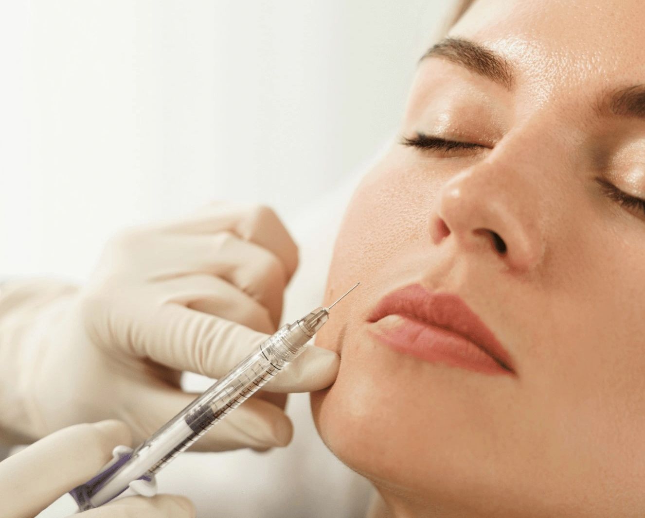Woman receiving profhilo treatment