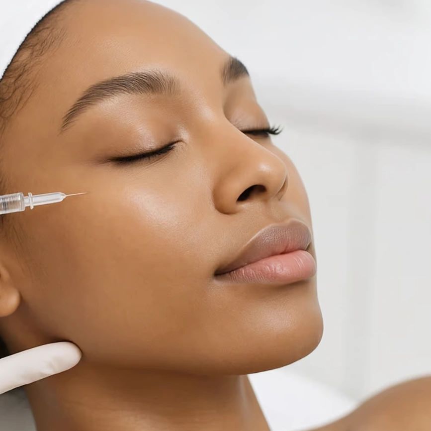 Woman receiving polynucleotides treatments