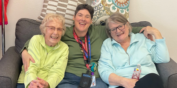 Volunteers sharing time together