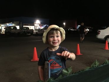a kid wearing a hat