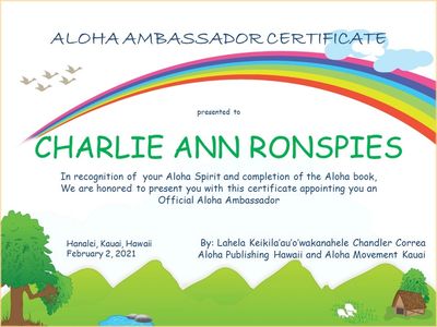 aloha ambassador certificate
