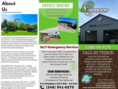 VanGordon Tree & Land Solutions offers expert tree care, emergency services, and premium landscaping supplies in Michigan.