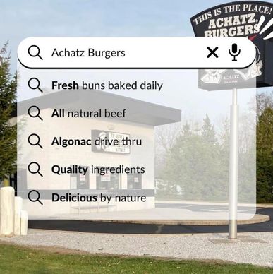 Achatz Burgers with fresh, natural beef and quality ingredients in Algonac.