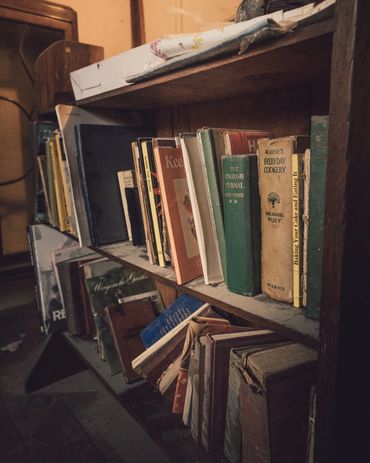 Old bookcase in Locks Cross Cottage