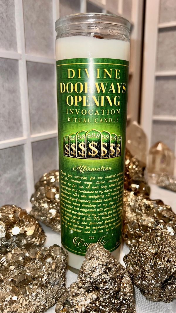 Divine Doorways Opening Invocation Ritual Candle 16 Oz. created by Durga Diana