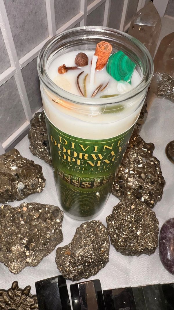 Divine Doorways Opening Ritual Candle 16 Oz. created by Durga Diana