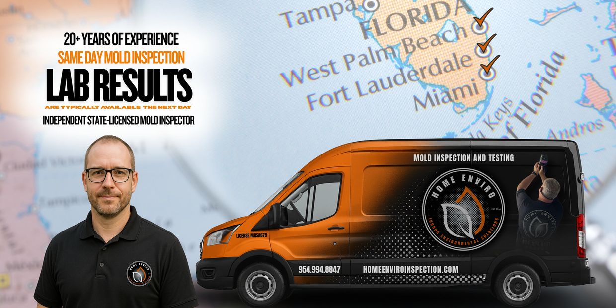 A Home Enviro service van in Pompano Beach features the official Home Enviro logo on the side.