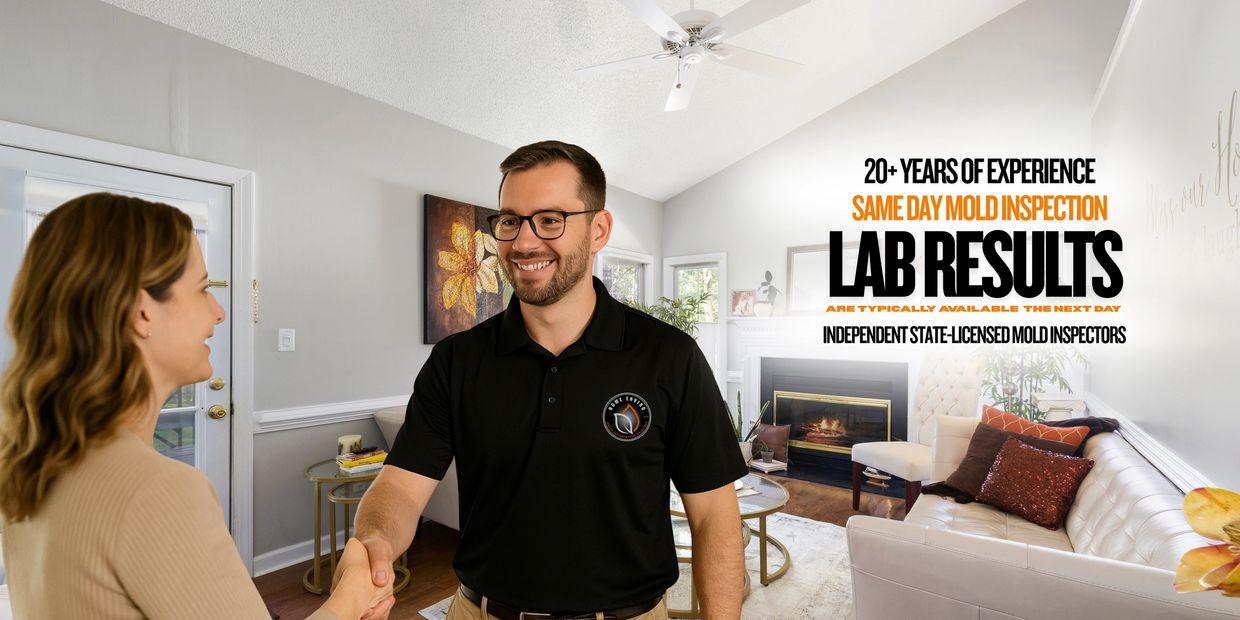 A certified Home Enviro mold inspector in Cooper City is shaking hands with a client.