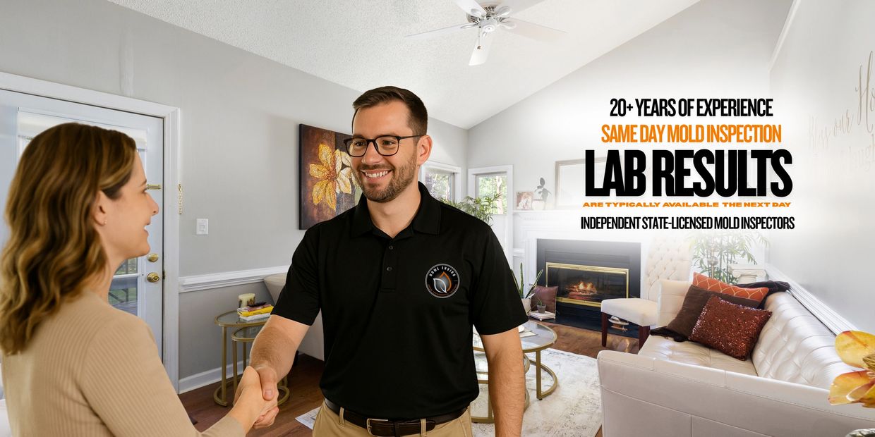 A certified Home Enviro mold inspector in Coral Springs is shaking hands with a client.