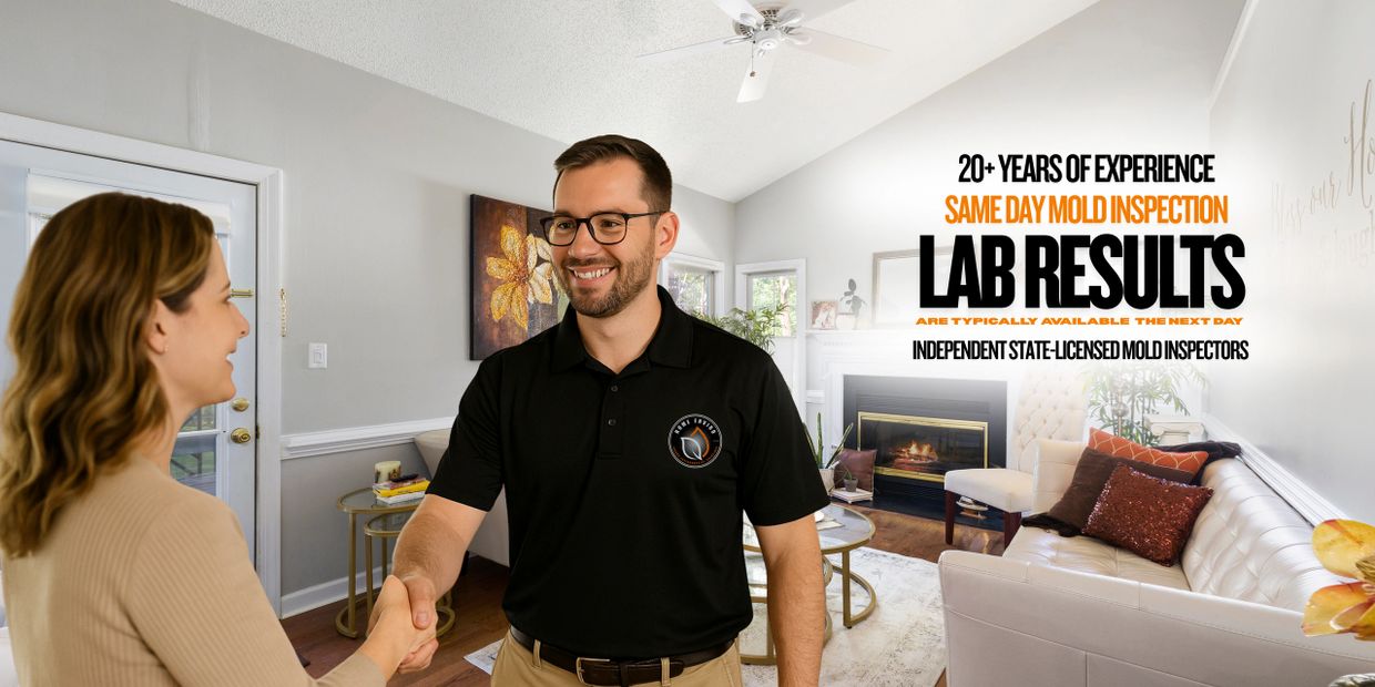 A certified Home Enviro mold inspector in Lauderdale-by-the-Sea is shaking hands with a client.