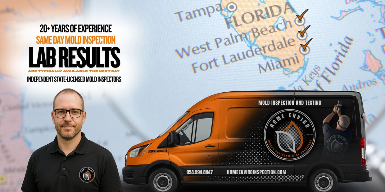 A Home Enviro service van in Dania Beach features the official Home Enviro logo on the side.