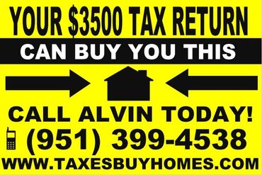 $3500 Tax Return can buy you a house. Let me show you how. Call today!
