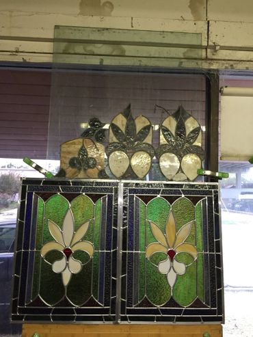 tiffany glass, stained glass window, leaded glass window, custom stained glass, bathroom