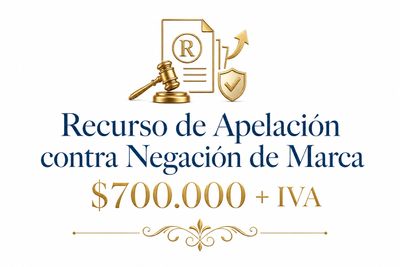 recurso de apelacion contra negacion de marca $700.000+IVA