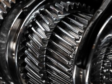 Gears from a transmission