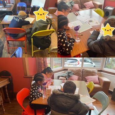 Children enjoying tutoring lessons