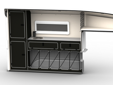 Using fiberglass, and Space-age Composite material, there is not one spec of wood in this product.