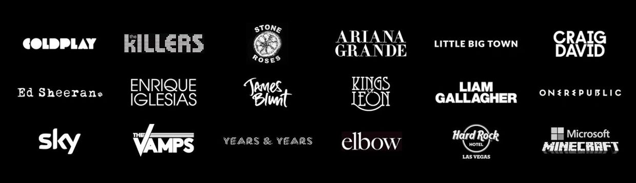 Coldplay Little Big Town Ed Sheeran Ariana Grande One Republic Kings of Leon Enrique Iglesias