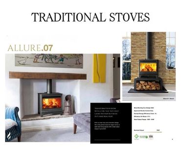Traditional stoves the Allure 07 example from the wood burner fitter Andy Yates Ltd collection