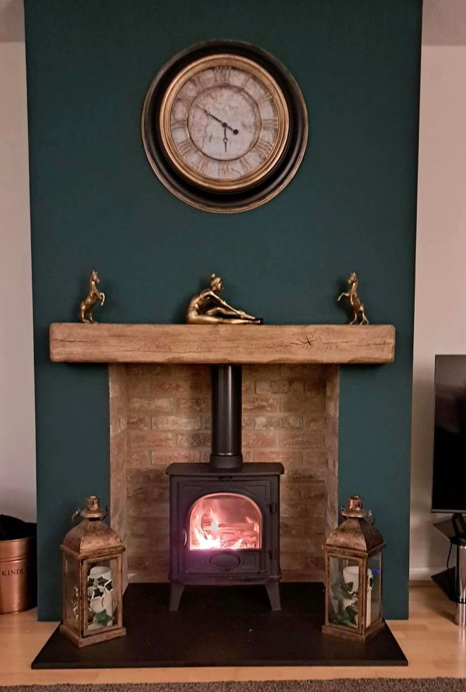 Stovax Stockton wood burner stove complete installation and chimney system by Andy Yates Oxfordshire