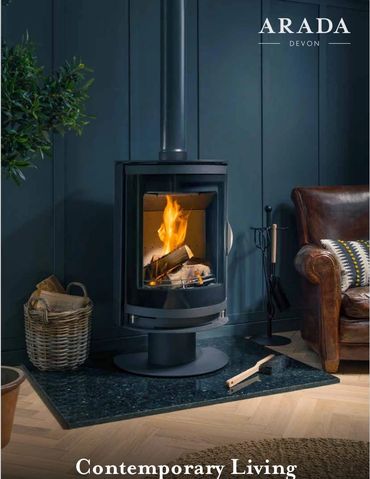 Arada design range of wood burning stoves available in Oxfordshire installed by Andy Yates