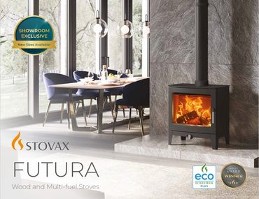 Stovax Futura range of wood burning stoves expertly fitted by Oxfordshire based stove installer