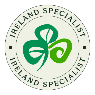 Ireland Specialist logo with a green shamrock.