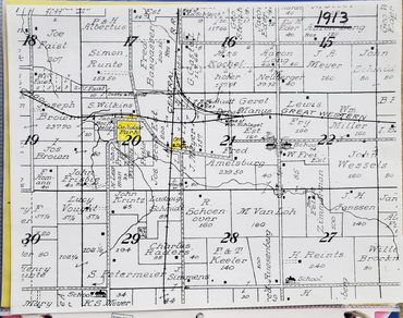 Map showing Oakdale Park and the major roads and railroads leading to it.