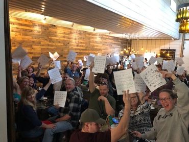 Buffalo Music Bingo Players have fun