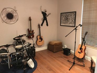 David Remland's music room.