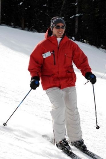 David Remland skiing in Aspen, Colorado
