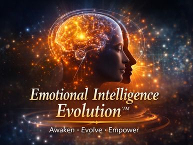 Glowing brain and human profile representing emotional intelligence growth. Laneay London IP