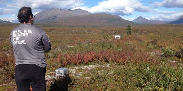 Flying the Phantom 4 checking out stratigraphic profiles in Central AK, August 2016