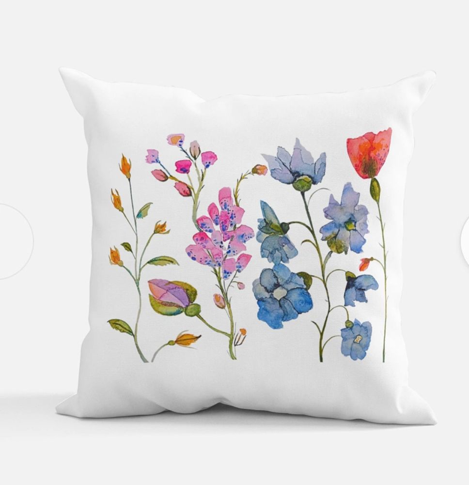 Floral designed pillow designed by Corina Perez Csunshine Designs