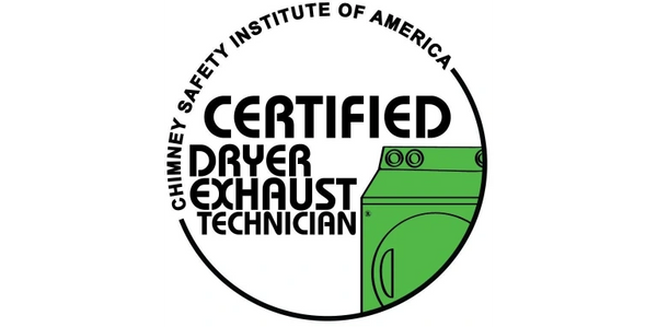 CDET (Certified Dryer Exhaust Technician) certification logo.